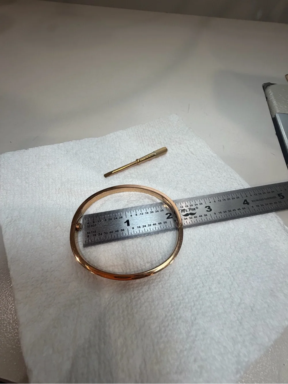 Gold-Tone Hinged Bangle Bracelet